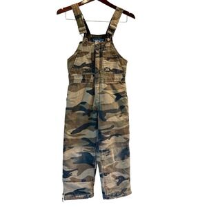 Walls Tough Wear Kidz Grow System YL 12/14 Overalls Camo Insulated Hunting Bibs